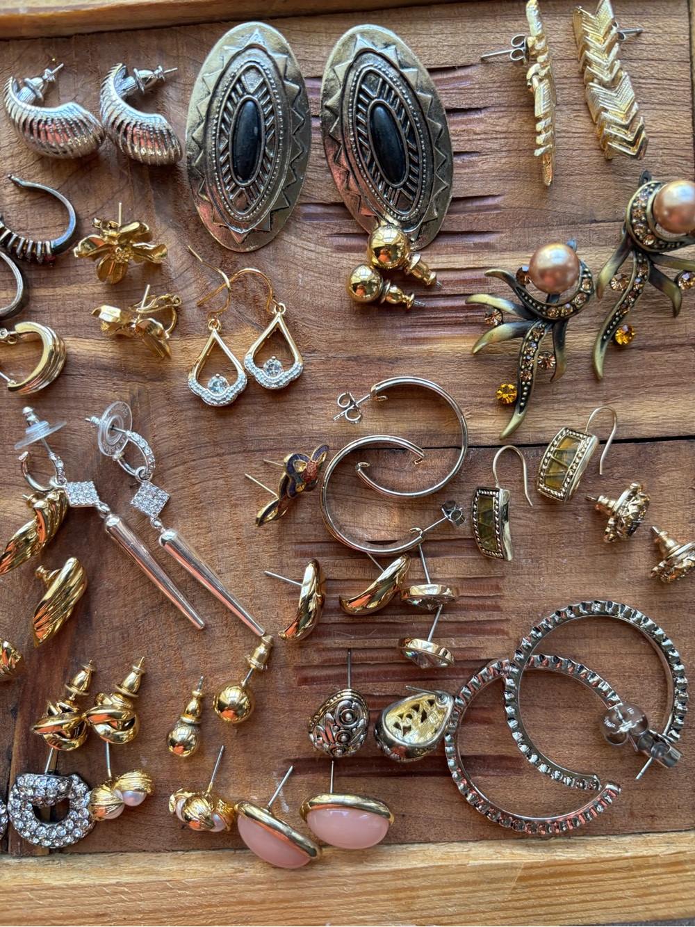 Large Lot Vintage Designer Earrings Pierced - Picture 4 of 15